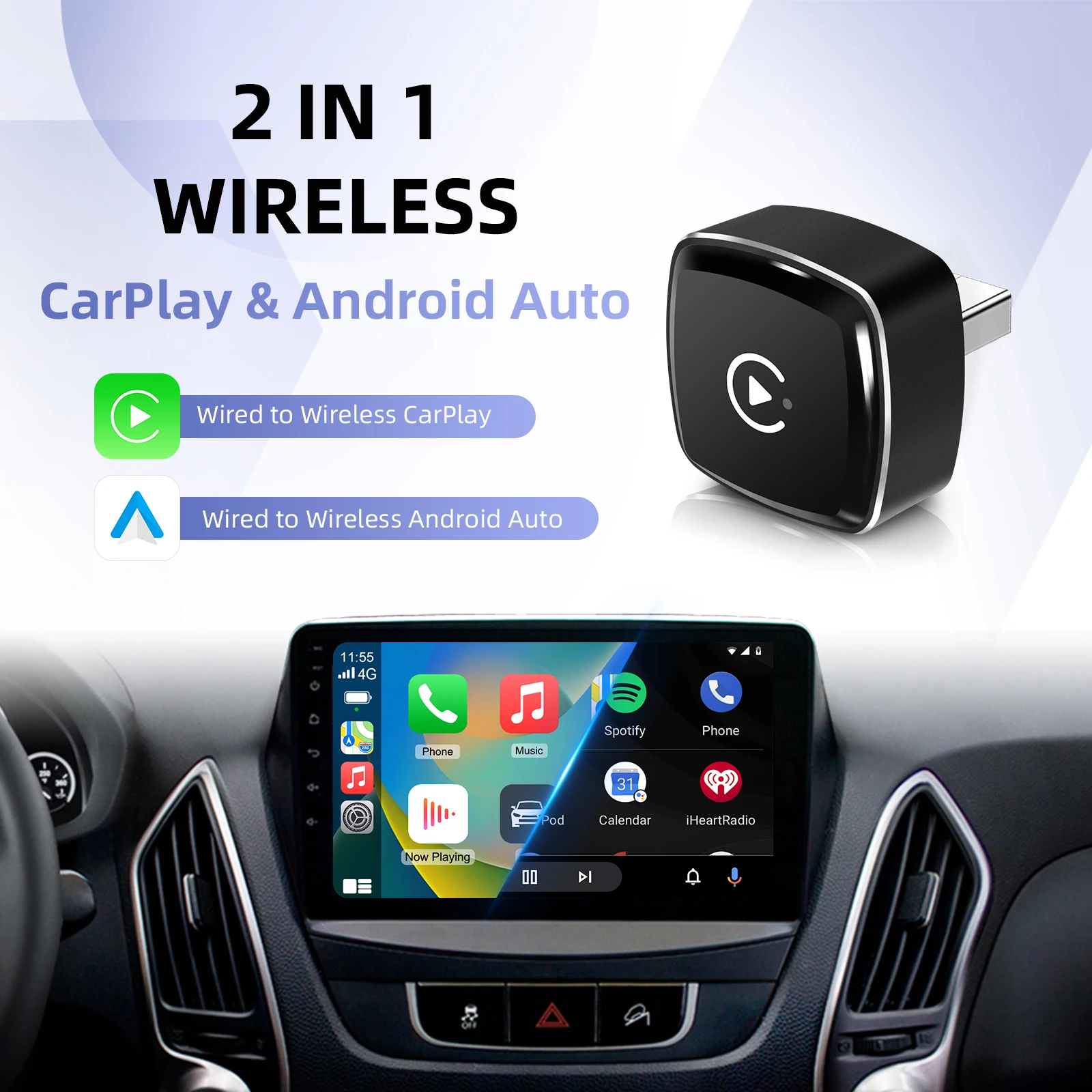 Ezonetronics Wireless CarPlay android auto adapter for factory wired ...