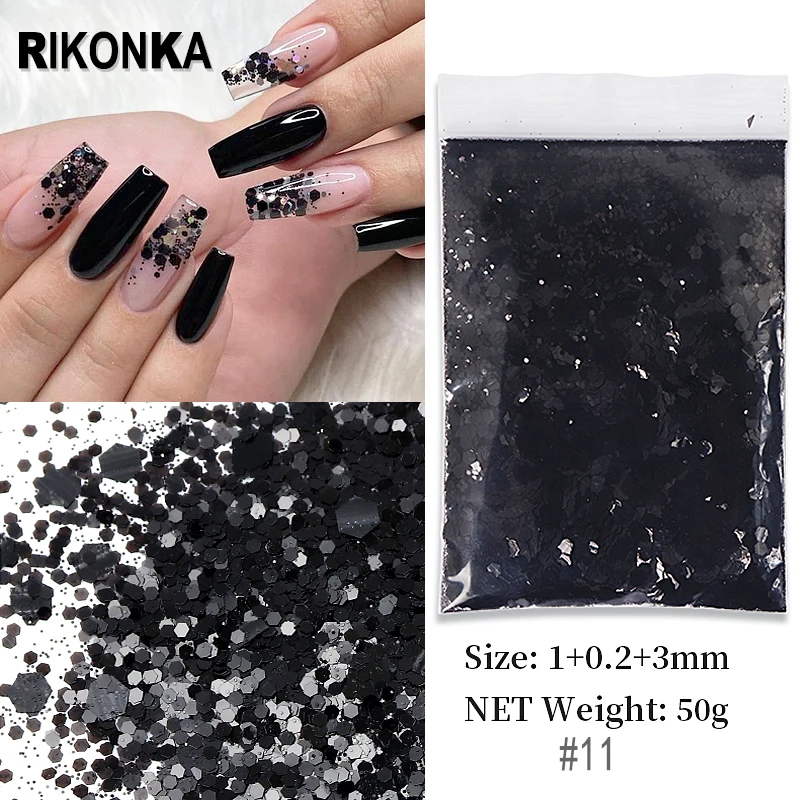 50G Coffee Brown Chunky Glitter For Nails Design Mixed Hexagons Sequins  Paillettes Nail Art Decorations Gel Manicure Accessories - AliExpress