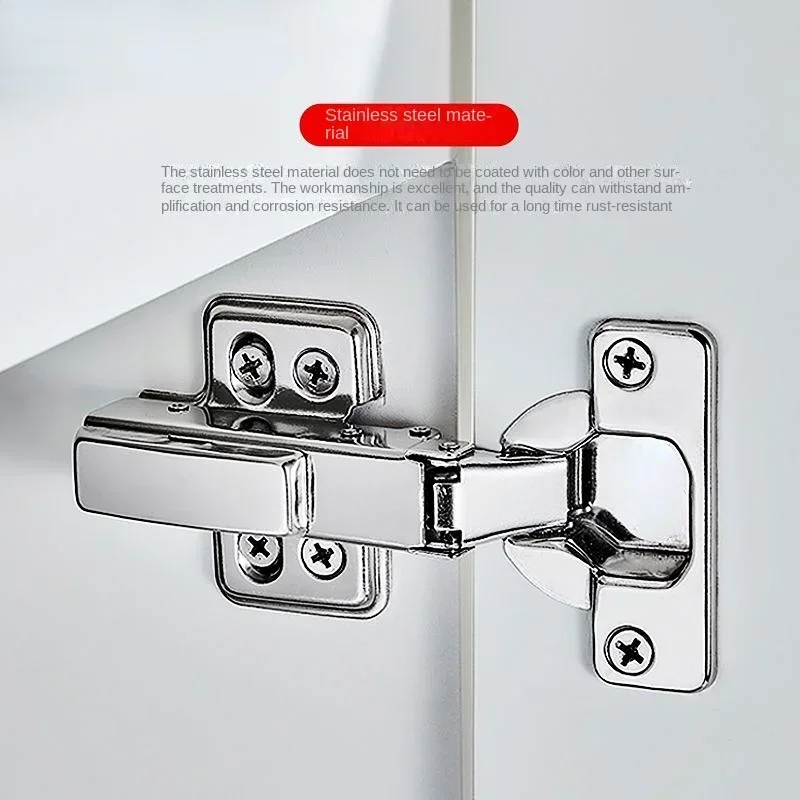 1pcs Hinge Soft Closing Full Overlay Door Hydraulic Hinges No-Drilling Hole Clip-On for Cabinet Cupboard Furniture Hardware stainless steel hinges,door hinges
