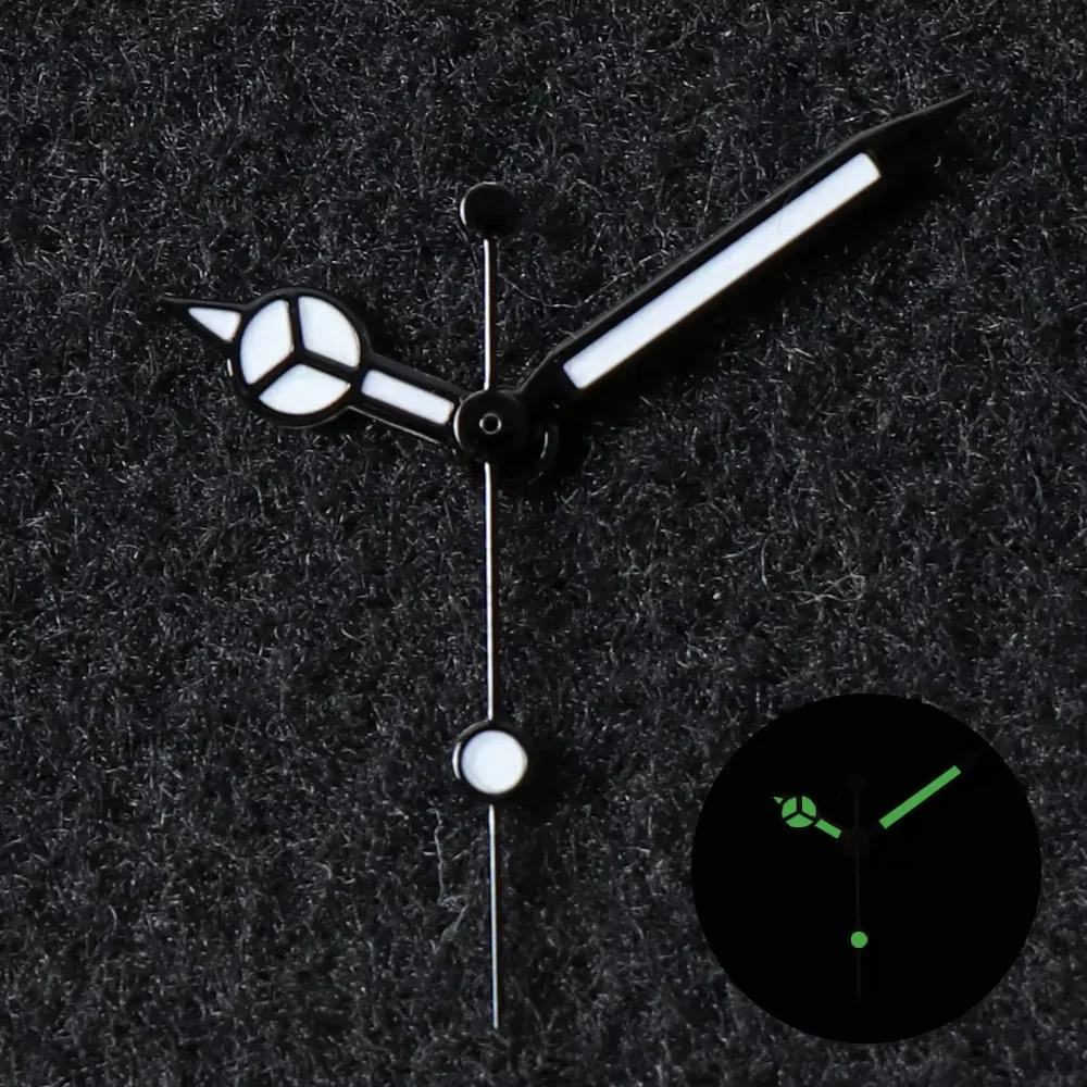 Green Lume Vintage Silver Gold Watch Hands