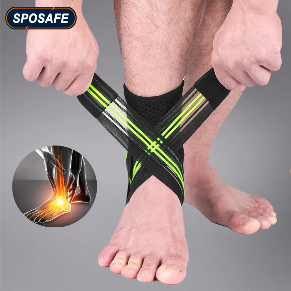 transpirables amigables con la piel, tobilleras de compresión ajustable, Protector de soporte para el tobillo, recuperación de lesiones por esguince - AliExpress Deportes y