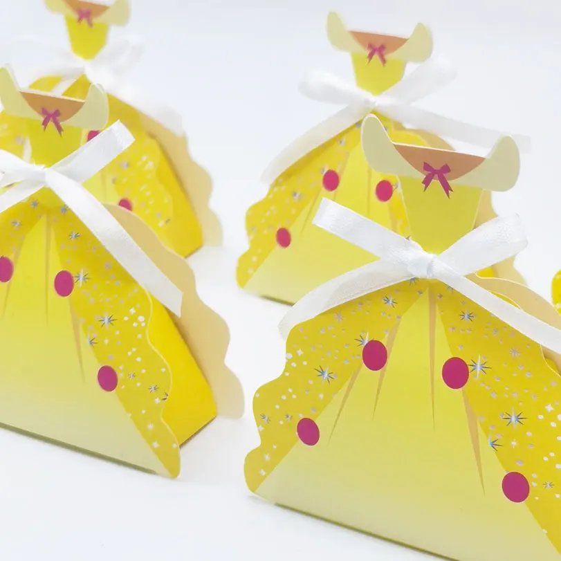 Prinzessin Kleid Candy Box Leckerli Goodie Baby Dusche Kinder Geburtstag Party Geschenkboxen Prinzessin Thema Zubehör für Hochzeitsdekorationen – Detail 7