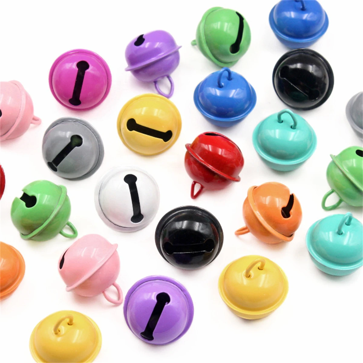 Miwayer Metal Jingle Bells hand bell Macaron Color 22mm Christmas Party Crafts Decoration DIY Make Handmade Material 25Pcs