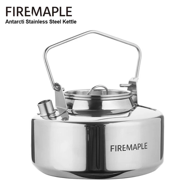 

0.8L Stainless Steel Kettle Outdoor Camping Pot Teapot Portable Trekking Cooking Tool Travel Hiking Cookware Equipment 1.5L