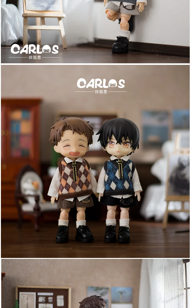 Ob11 Doll British Style Vest Set Doll School Uniform Doll Peaked Cap Accessories For Ymy, Nendoroids P9, 1/12 Bjd, Gsc, Molly
