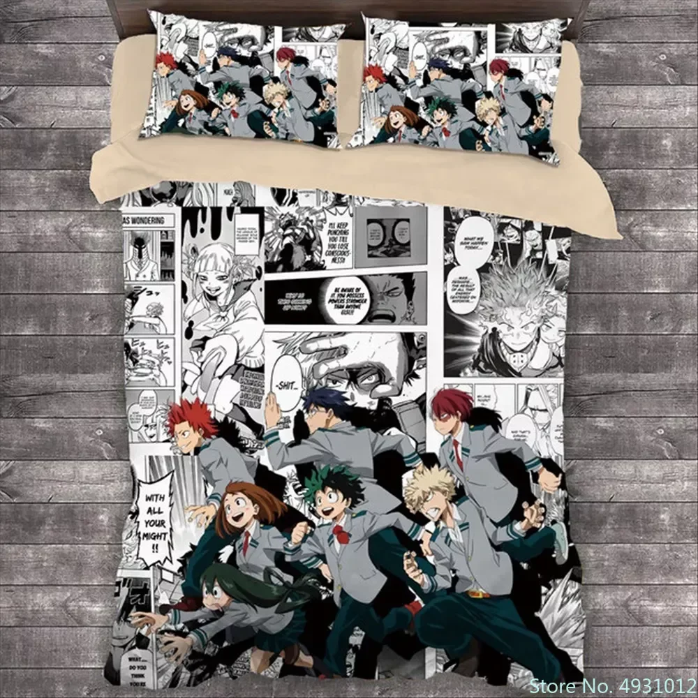 

2023 Anime My Hero Academiaa 3D Bedding Set Anime Duvet Covers Pillowcases Comforter Quilt Cover Bedclothes Home Textiles