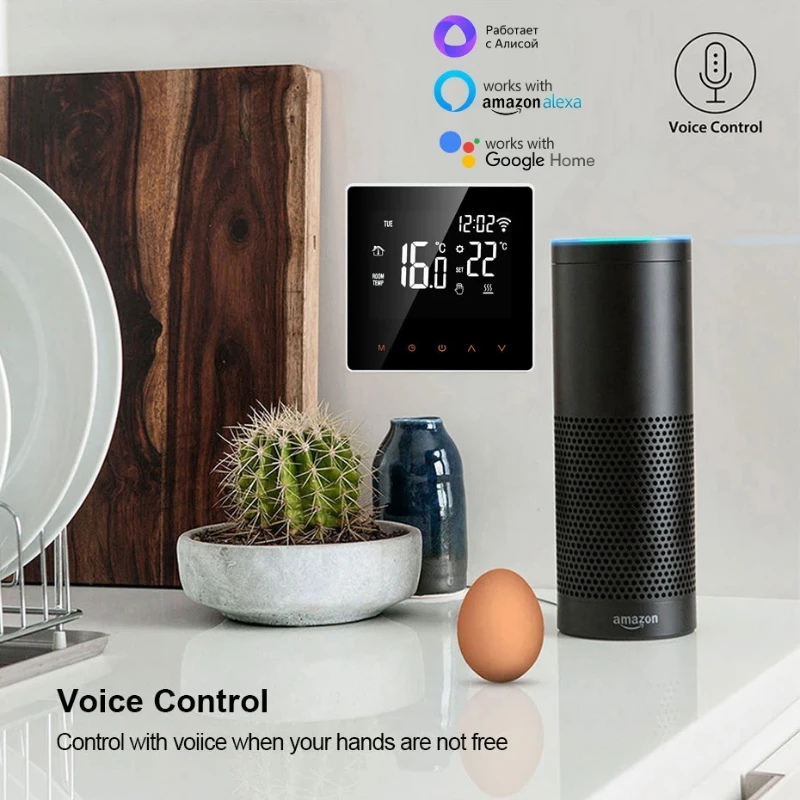 Smart Thermostat ME81H WiFi for Wall-Mounted Boilers&Electric Heating Systems APP Remote Control&Voice Commands via Alexa/Google Home