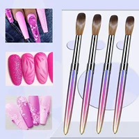 4pcs Kolinsky Acrylic Nail Brush Set Size 10/12/14/16 for Acrylic Powder Application Brushes Art Extension & Carving Salon Home 1