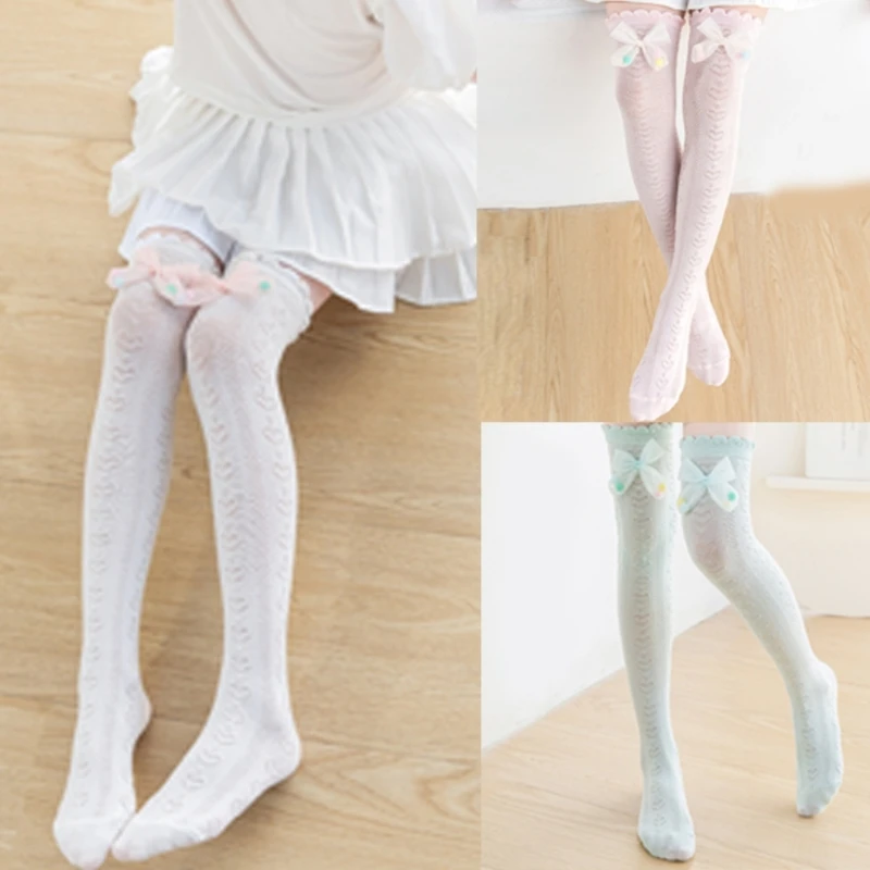 

Носки выше колена для выступлений на сцене, вязаные носки, противомоскитные весенние носки для девочек H37A