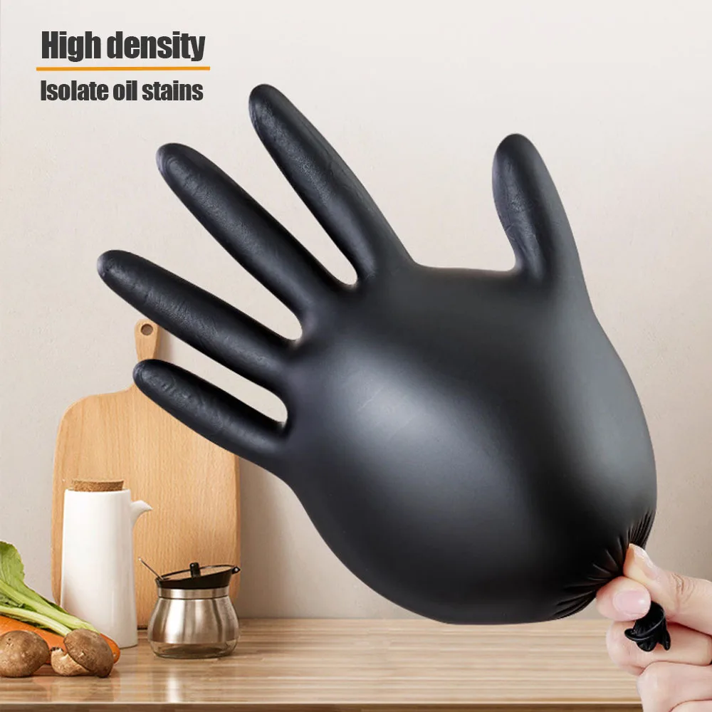 Disposable Nitrile Gloves 2PCS Latex Free Waterproof Durable For Auto Repair Hair Dyeing Tattoos