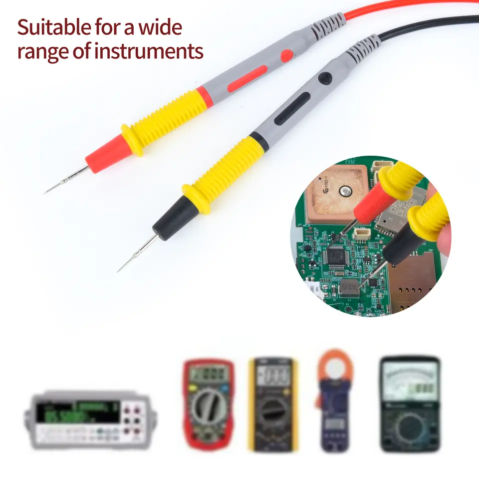 Test Leads 1000V 20A Silicone Ultra-Sharp Test Probe Lead for Multimeter Meter Test Lead, Multimeter Test Leads for Clamp Tester image 4
