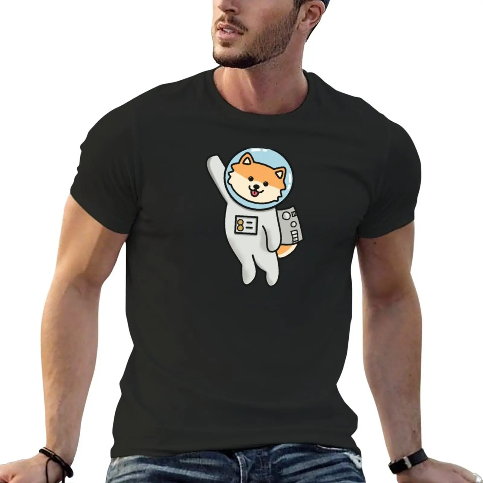 

Space pomeranian T-Shirt shirts graphic tees aesthetic clothes heavyweights heavy weight t shirts for men