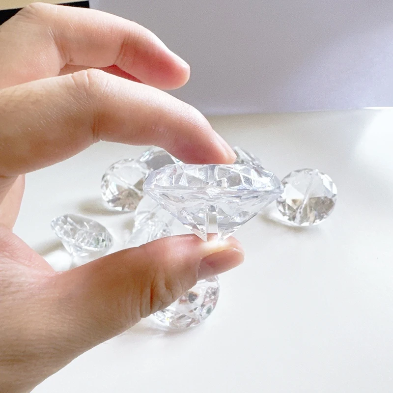 10/20pcs Diamond Acrylic Table Place Card Holder Crystal Number Name Card Stand Photo Clip Wedding Anniversary Party Decorations