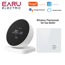 Wireless WiFi Thermostat for Gas Boiler Heating Tuya Battery RF Wireless Receiver Temperature Controller Alice Google Home