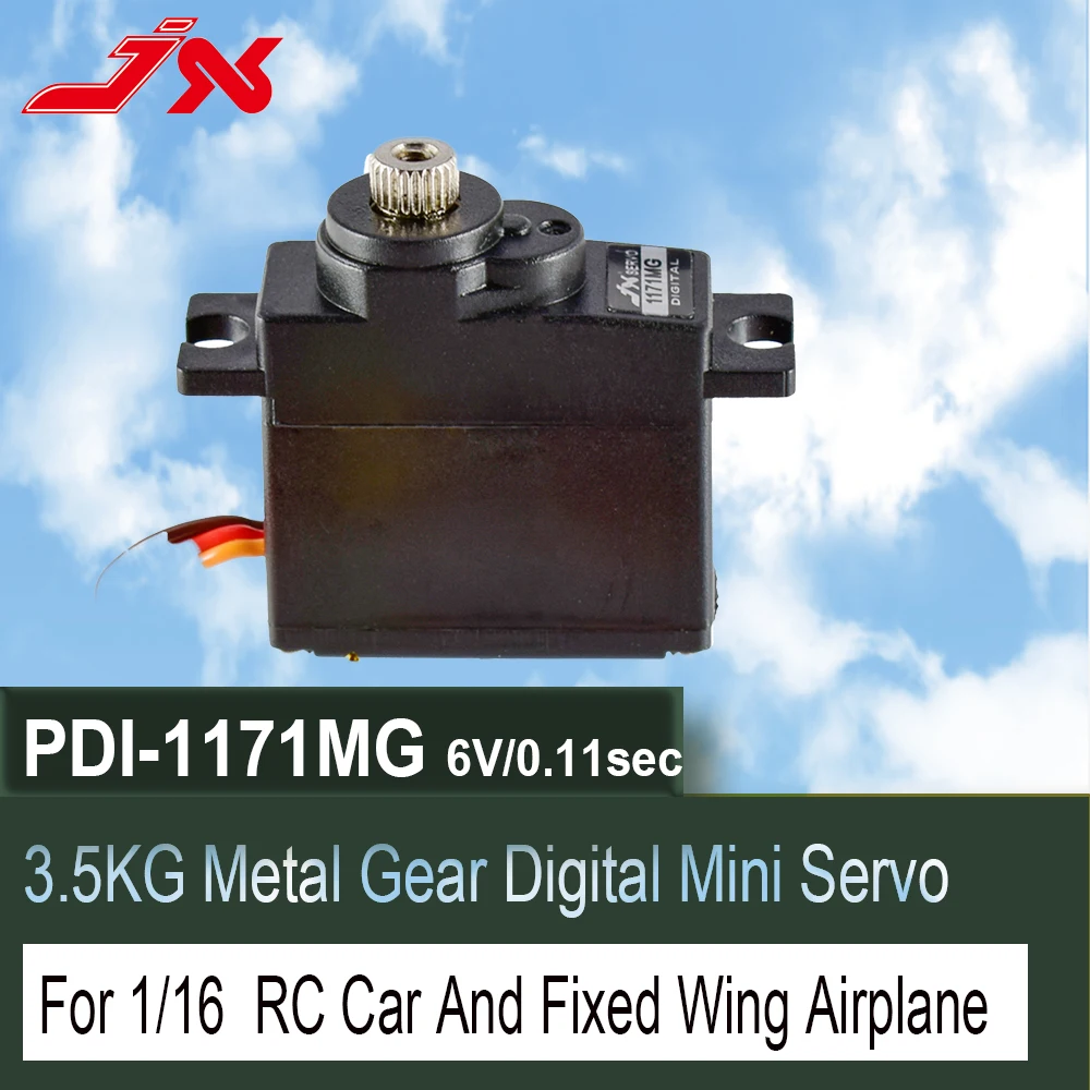 

JX PDI/PS-1171MG/ 17g 3.5kg Metal Gear Mini Digital Servos for RC Crawler Car Airplane Boat Robot Helicopter Drone Accessories