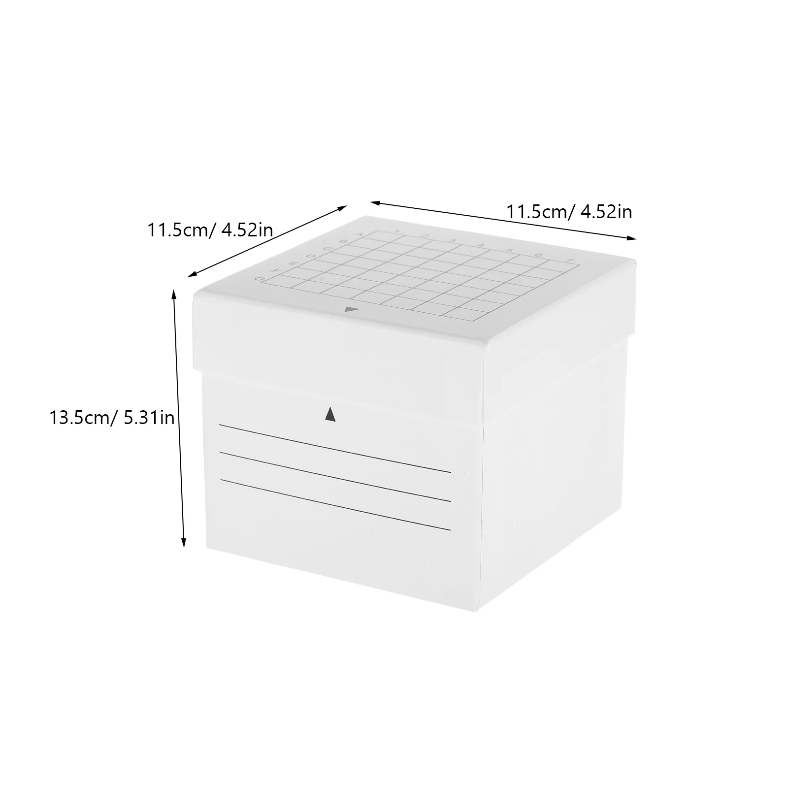 Lidded Storage Bin For Laboratory Use Test Tubes Container Paper Freezer Box With Compartments For Organized Lab Freezer Storage
