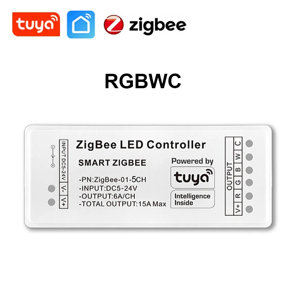 ตัวเลือกสินค้า Zigbee 3.0 คอนโทรลเลอร์ไฟ LED Strip สวิตช์ปรับแสง