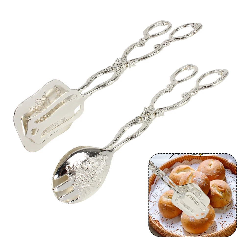 Fruit Salad Cake Clip Buffet Food Tong Gold-plated Salad Pastry Clamp Snack Cake Clip Baking Barbecue Tool Vintage style Fruit Salad Cake Clip Buffet Food Tong Gold-plated Salad Pastry Clamp Snack Cake Clip Baking Barbecue Tool Vintage style