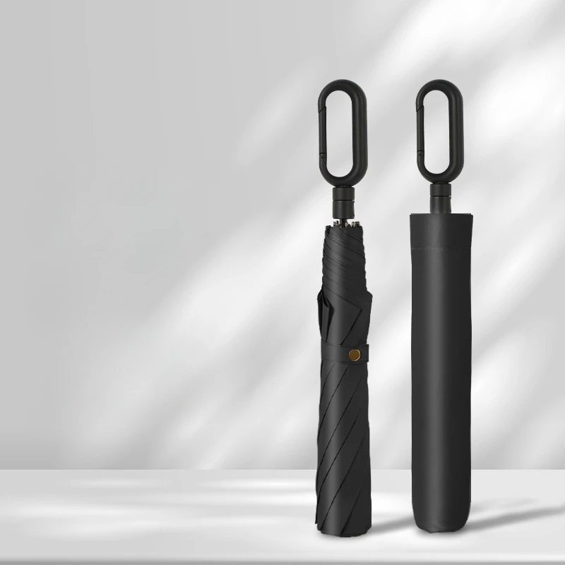 

Автоматический складной большой усиленный штормовой зонт, двойная складывающаяся кольцевая Пряжка, бытовой дождевик современной простоты, мужской