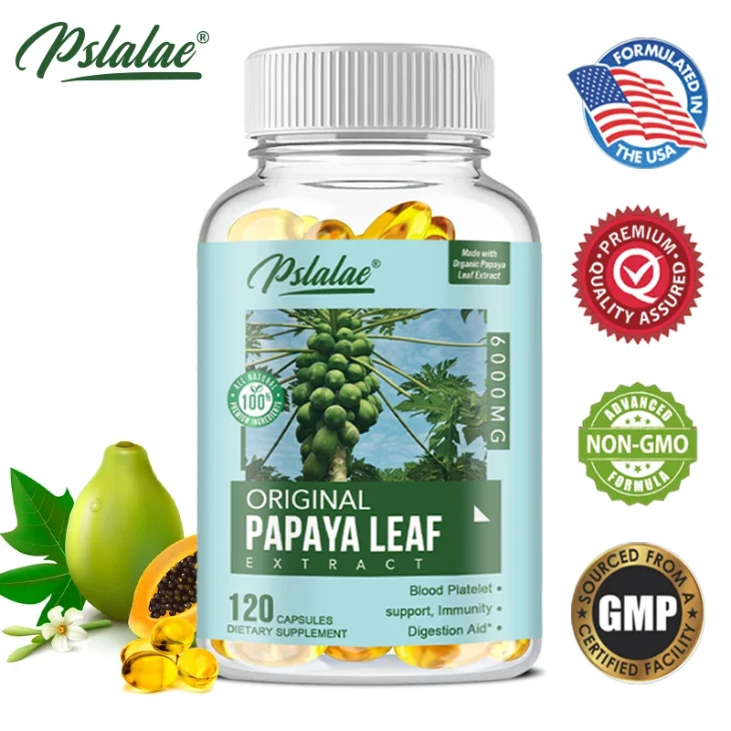 

Organic Papaya Leaf Extract 6000 mg - Super Digestive Health, Dietary Supplement