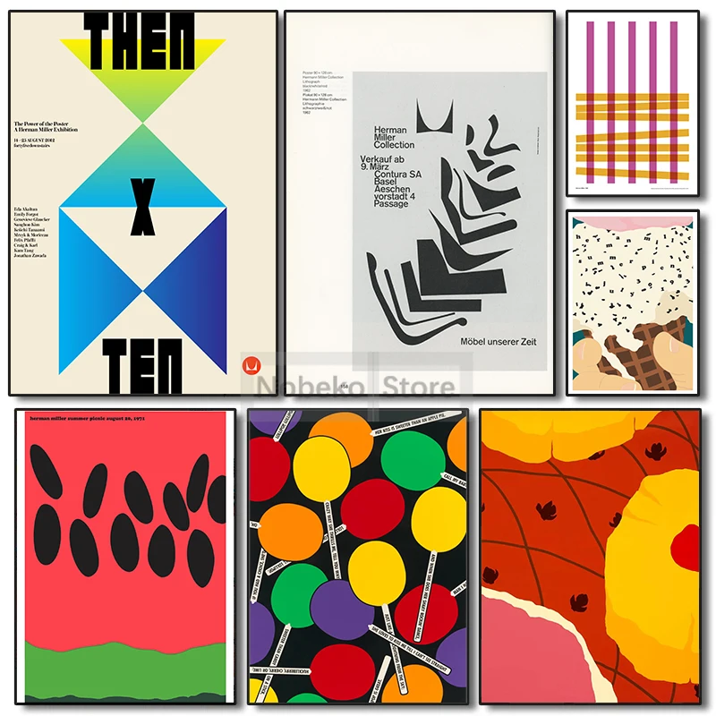 Abstract Mann Miller Design Poster Cibo Poster E Stampe Su Tela Pittura Wall Art Immagini Home Room Decor