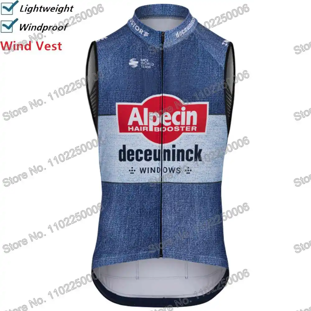 Alpecin Deceuninck 2024 Cycling Vest Windbreaker Men Wind Vest Summer Road Race Bike Jersey Sleeveless MTB Women Bicycle Jacket