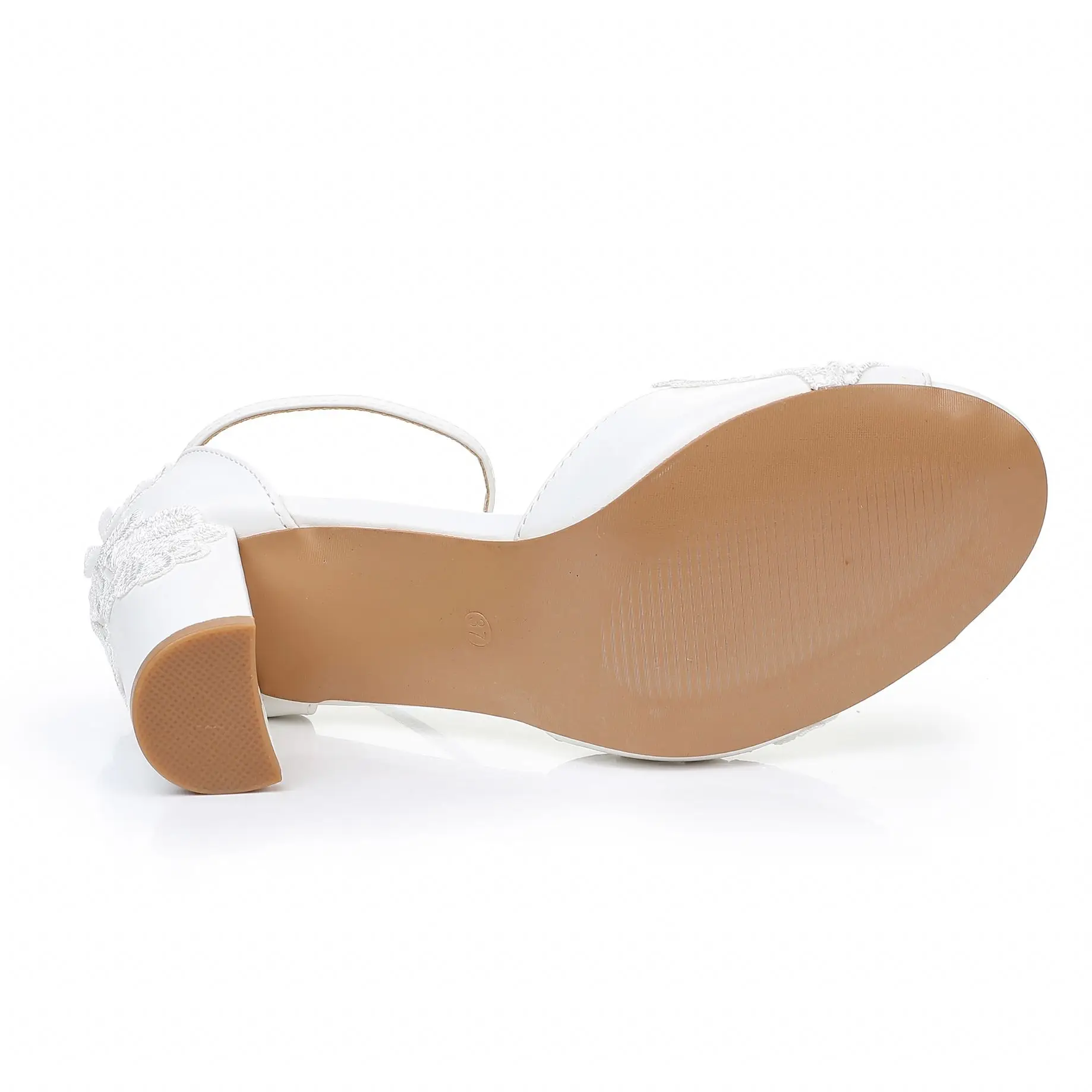 S29402f8e923540f2b2cc6fff2a9b1a46c Elegant White Lace Pearl Ribbon Open Toe High Heels for Weddings