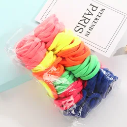 High Elasticity Seamless Hair Ties - 100-Pack Multi-Color Collection (Spring color)