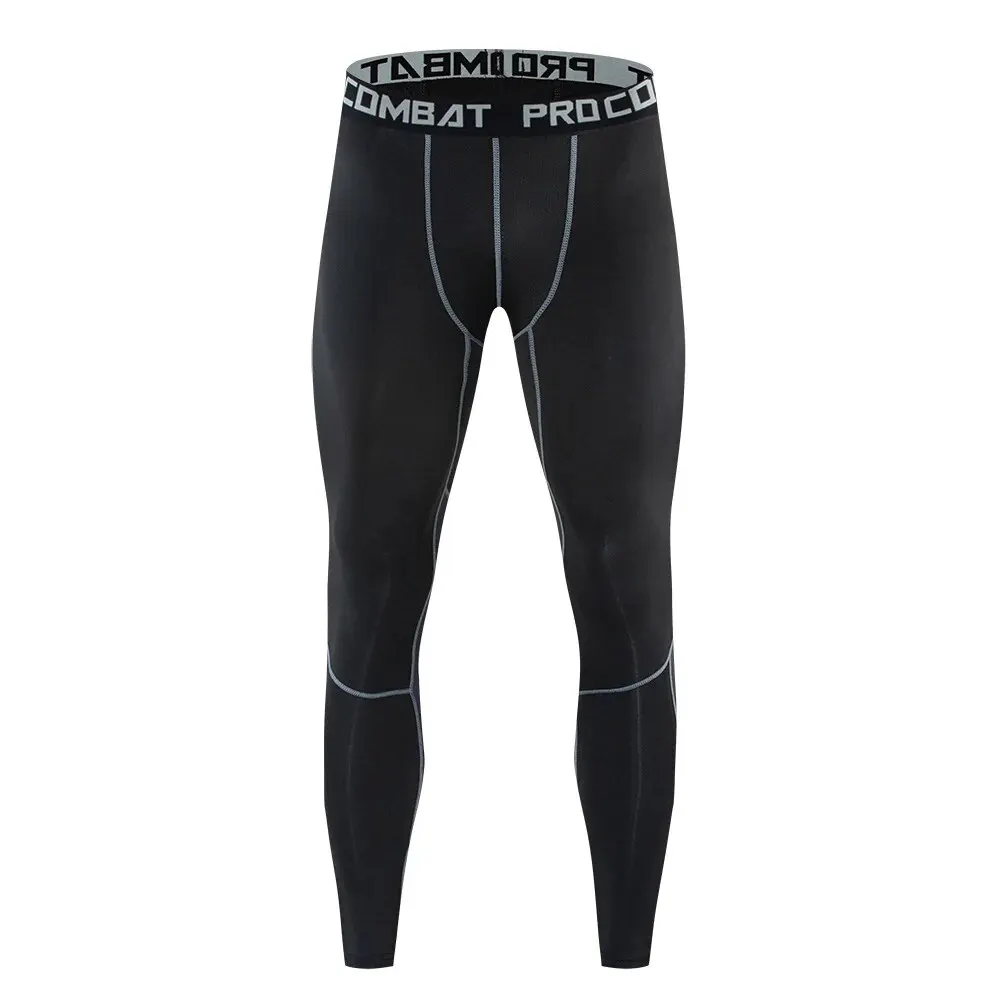 Sports Leggings Sports Fitness Trousers Men's Milk Silk Stretch Skinny Ultra-Thin Quick-Dry Running Basketball Training