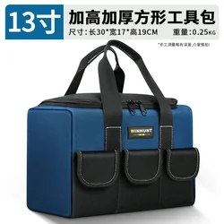 Heavy-Duty Waterproof Electrician Tool Organizer with Multi Pockets (13 inch Blue)