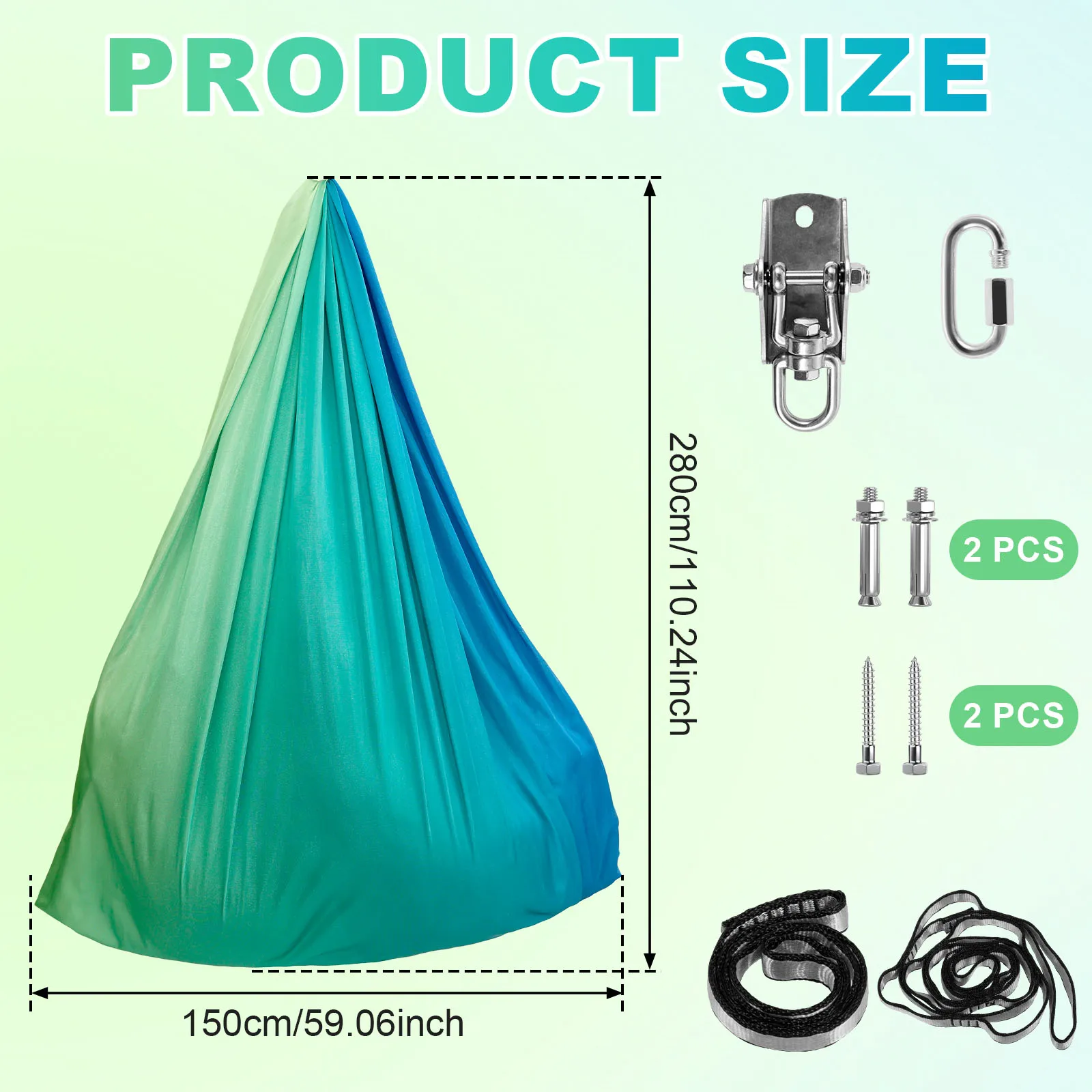 Sensory Swing Double Layer Kids Sensory Swing Holds up to 200 lbs Comfortable Indoor Cuddle Swing for Kids Adults Indoor Outdoor 6