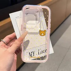 Kawaii Bear Clear Phone Case - Cute Transparent Design - Galaxy S23 Ultra (FE - T1592)