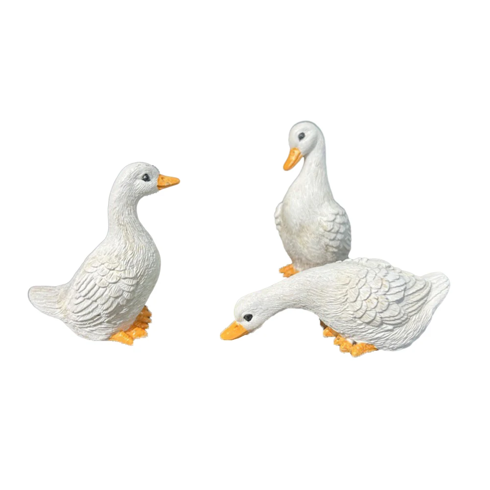 

Decoration Duck Ornaments Cartoon Cute Home Garden Lawn Lovely Mini Size Potted Plants Decor White Yard Creative