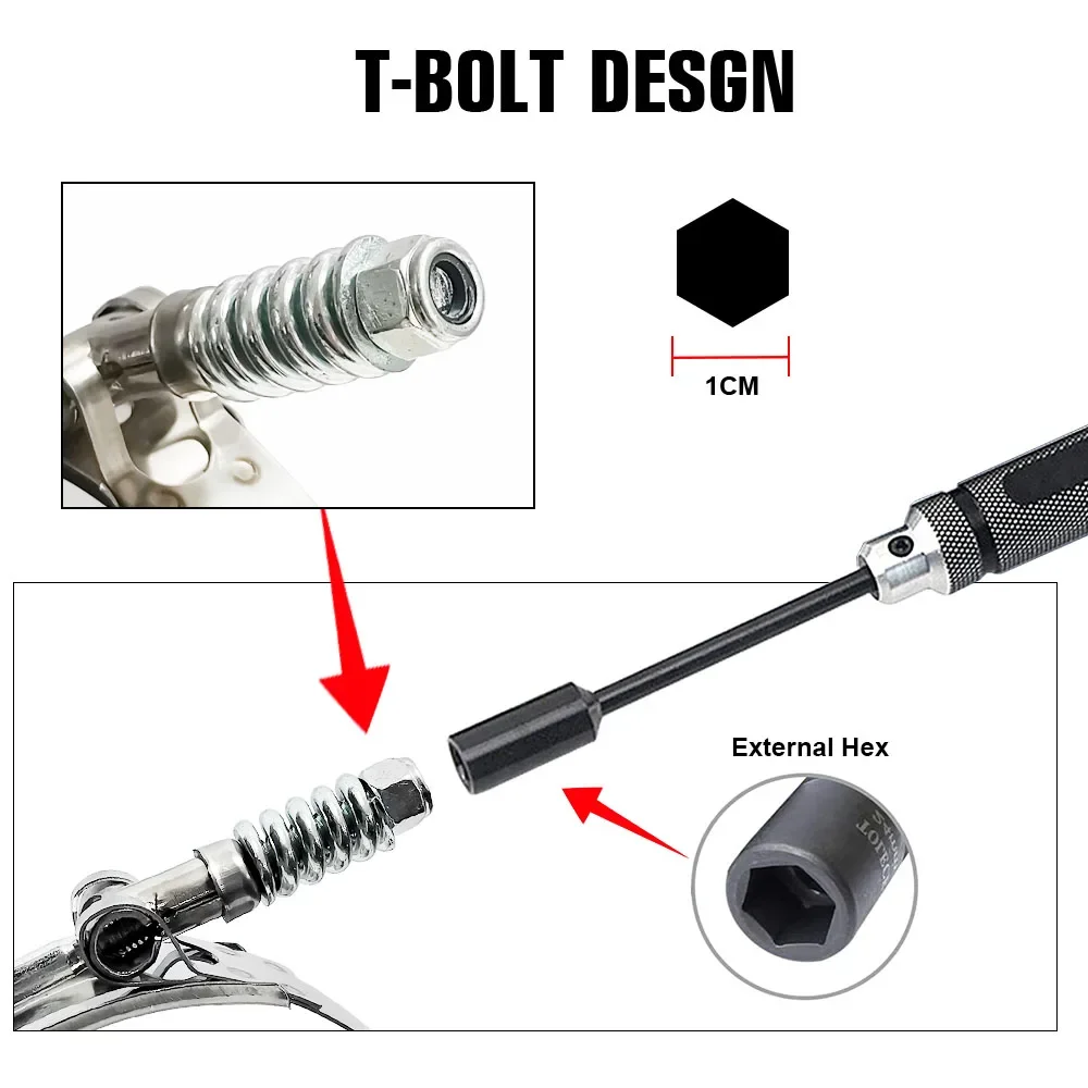 1Pcs T-Bolt Clamp Stainless Steel Turbo Exhaust Intercooler Silicone Coupler Hose Clamps 2.25" 2.5" 2.75" 3.0" 3.25" 3.5" 4.0"