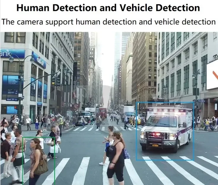 5MP 4배/10배 광학 줌 HD 4K 8MP 풀컬러 야간 투시 차량 감지 인체 자동 추적 PTZ 유선 비디오 네트워크 카메라
