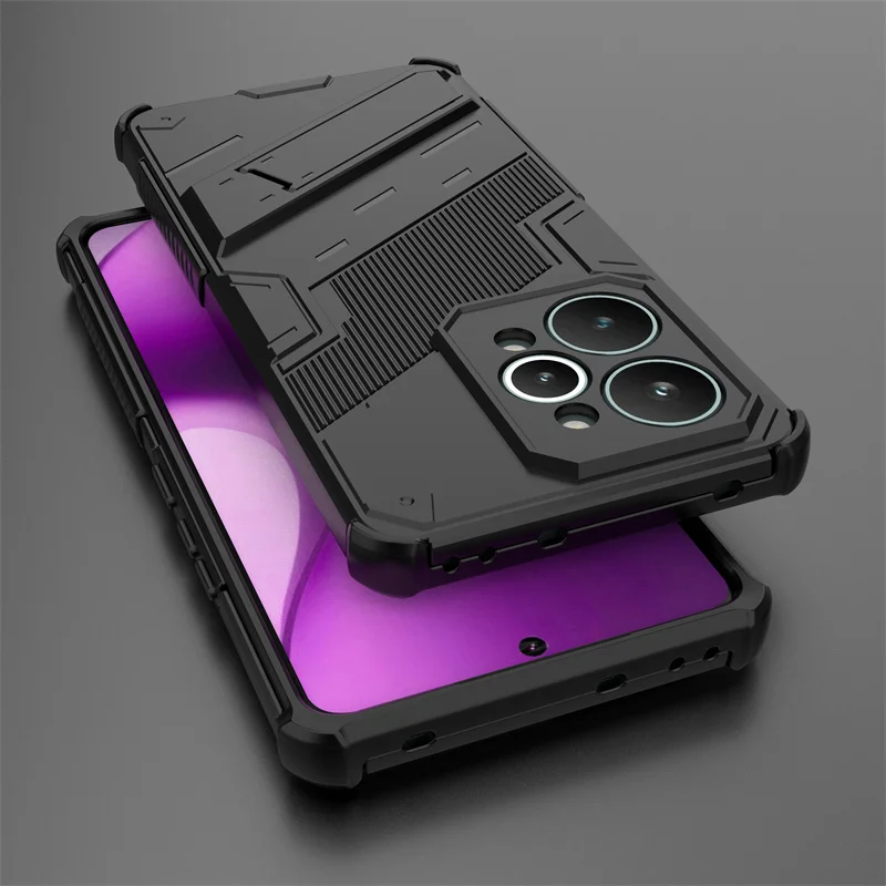 Magnetic Armor Shockproof Kickstand Phone Case - Enhanced Protection with Back Cover s