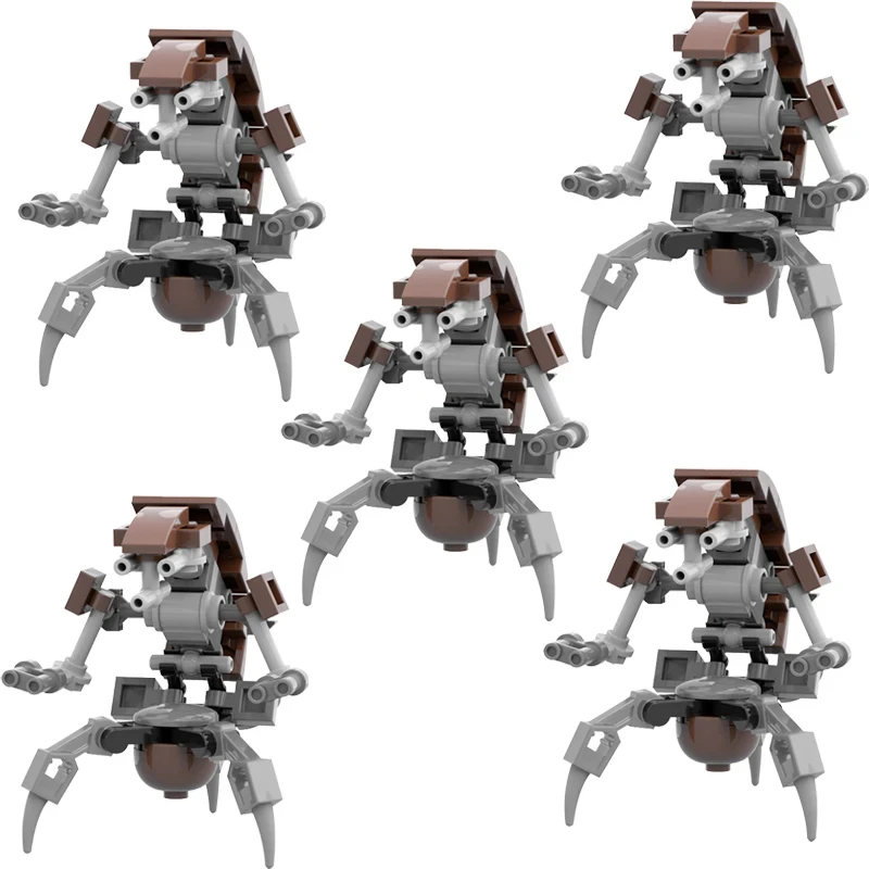 Moc Space Destroyer Droideka Sets The Clone Robot Destroyer Fighting Building Block Army Weapons Bricks Troopers