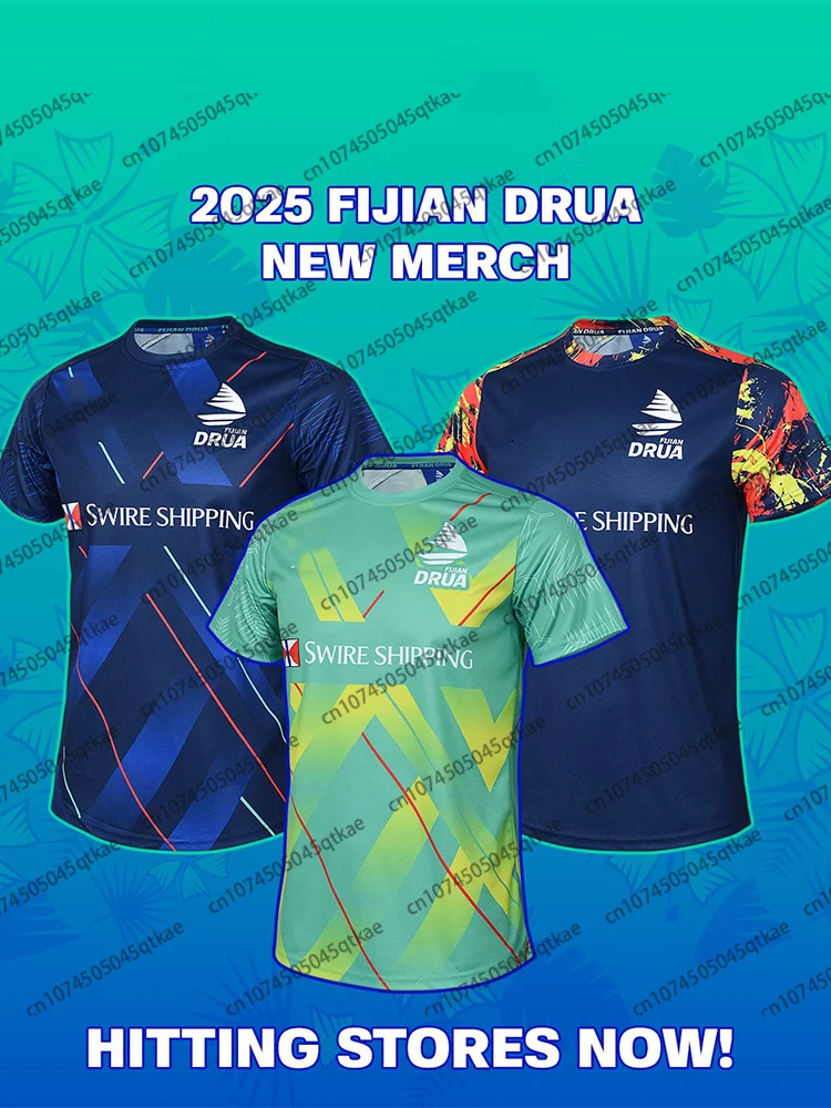 FIJIAN DRUA Home Rugby Jersey America Football Tshirt Oversized Training Unisex Clothes Breathable Sport Quick Drying Tee