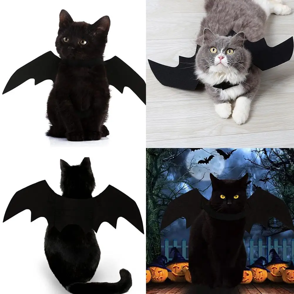 Halloween Products Dress Up Accessories Pet Bat Wings Cool Dog Cat Black Bat Costume