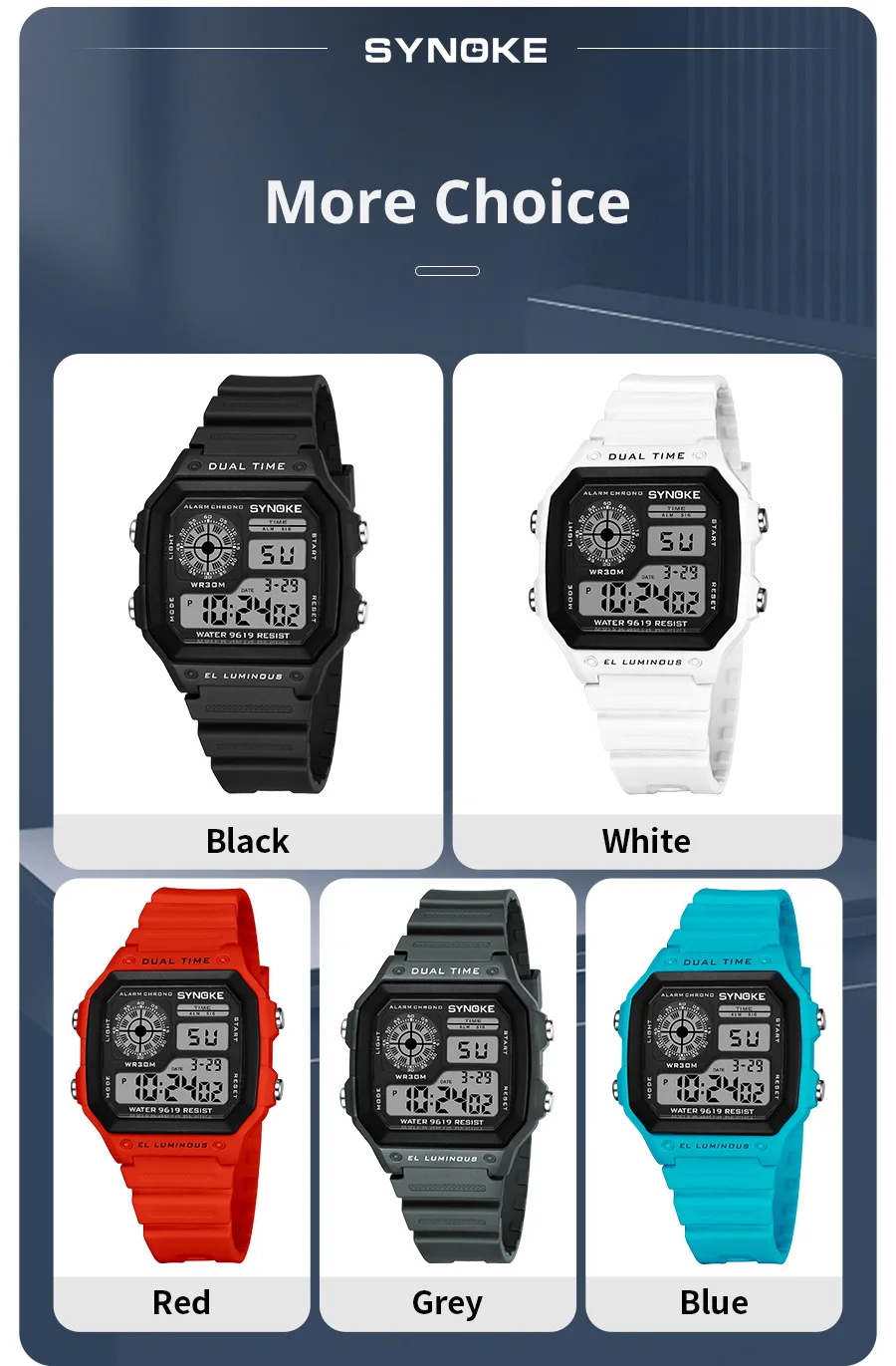 SYNOKE Military Digital Watch - Dettagio fibbia