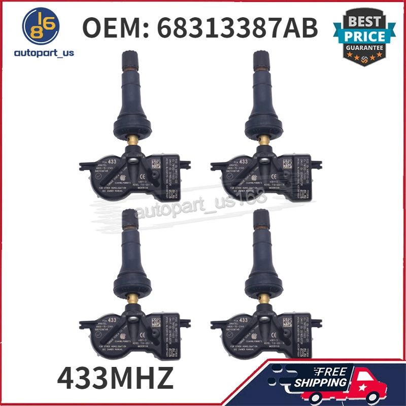 Tire Pressure Monitor Sensor 433MHZ 68313387AB For Chrysler Voyager