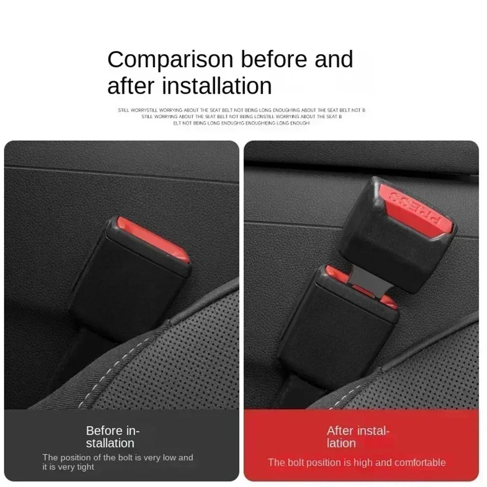 Car Seat Belt Clip Extender Safety Seatbelt Lock Buckle Plug Thick Insert Socket Extender Safety Buckle Seat Belt Cover
