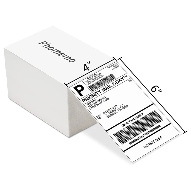Étiquettes thermiques directes de table – 4 x 6 po, couleurs