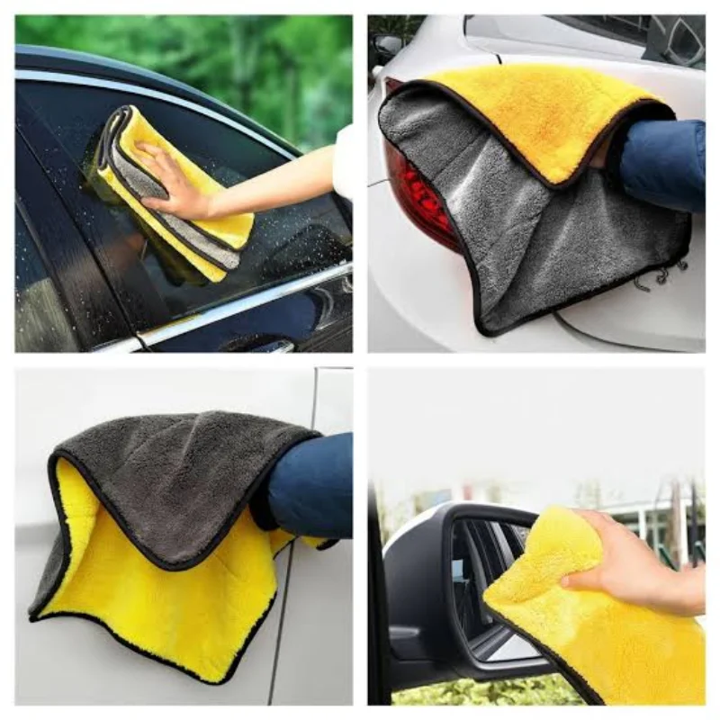 10/5/3/1pcs Thicken Microfiber Car Cleaning Towels Soft Quick Drying  Windows Mirrors Wiping Rags Home Double Layer Clean Cloths - AliExpress