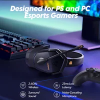 NUBWO G06 Dual Wireless Gaming Headphones 2.4GHz Bluetooth 5.3 Headsets Gamer with Microphone for PS5, PS4, PC, Mobile, Switch - Image 3