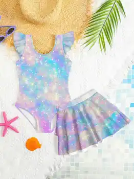 Girls Galaxy Swimsuit Set 1