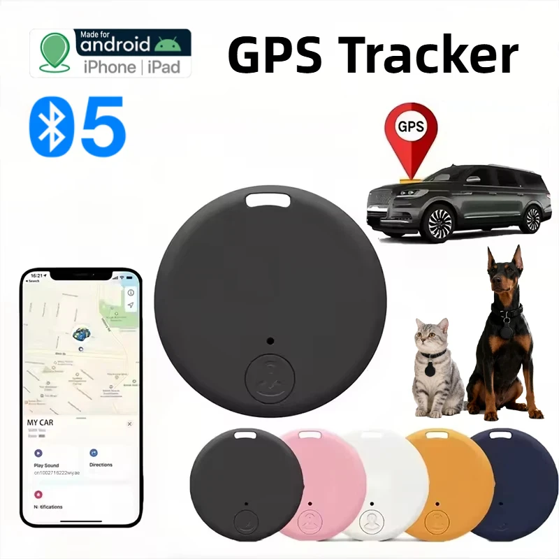 Traceur GPS Bluetooth 5.0 Anti-Perte Mini Dispositif GPS pour Animaux de Compagnie, Personnes Âgées, Enfants, Sac, Portefeuille, Voiture, Suivi pour IOS Android, Localisateur Intelligent
