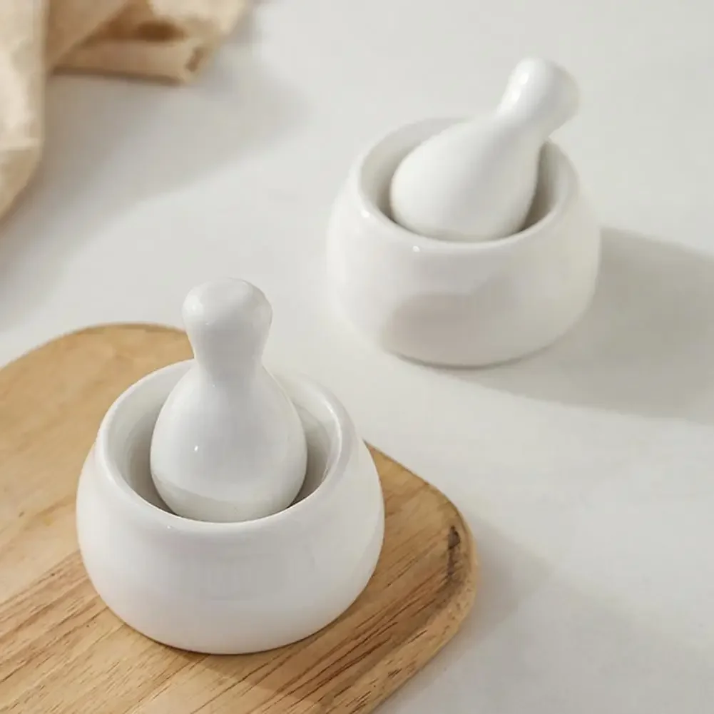 Ceramic Mortar and Pestle Set - Durable Herb & Spice Grinder, Stylish Kitchen Decor Essential