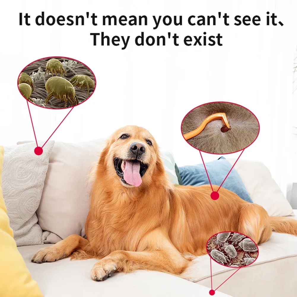 1-3Pcs USB Rechargeable Ultrasonic Pest Reject Flea Tick Lice Repeller Collars Mountaineering Buckle Portable For Cat Dog Pet