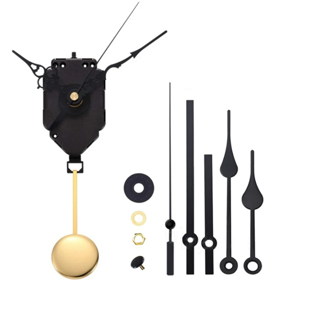 1 Set Hanging DIY Quartz Wall Clock Movement Mechanism Parts For Pendulum Clock Repair With Needles Home Decoration 12mm Shaft